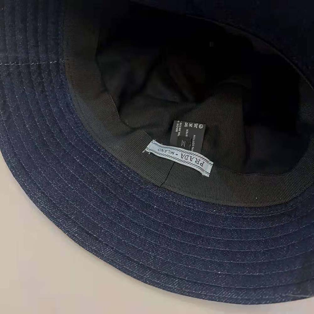Prada Women Denim Bucket Hat-Navy - image 7