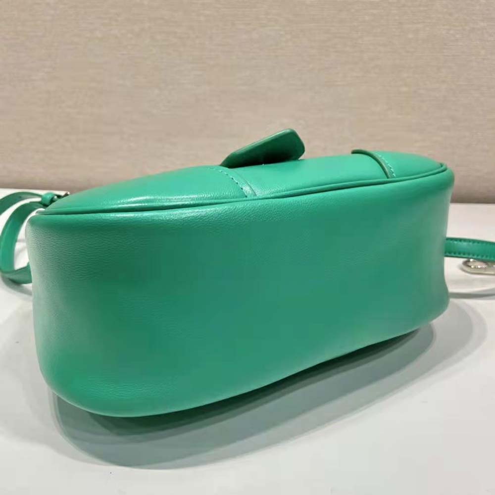 Prada Women Moon Re-Nylon and Leather Bag-Green - image 7