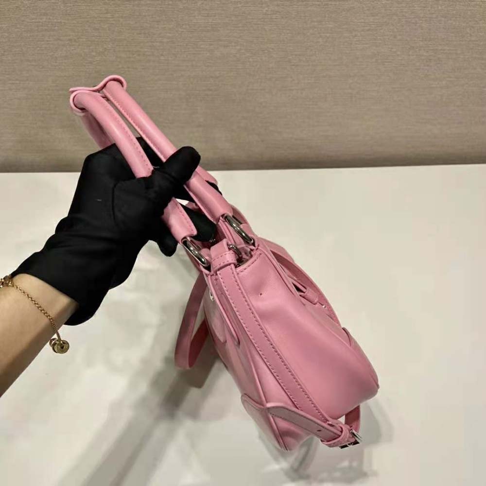 Prada Women Moon Re-Nylon and Leather Bag-Pink - image 5