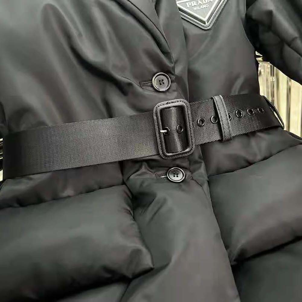 Prada Women Re-Nylon Down Coat with Enameled Metal Triangle Logo - image 4