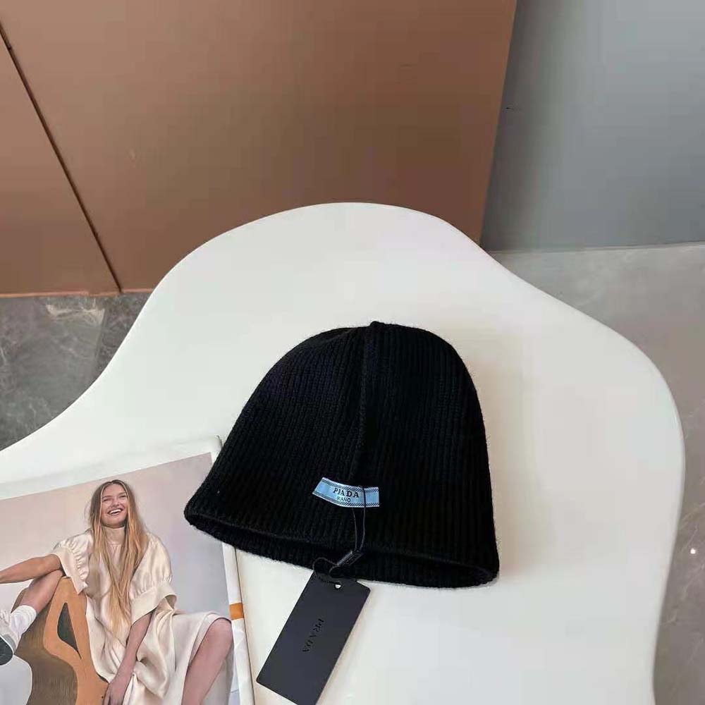 Prada Women Wool and Cashmere Beanie-Black - image 5