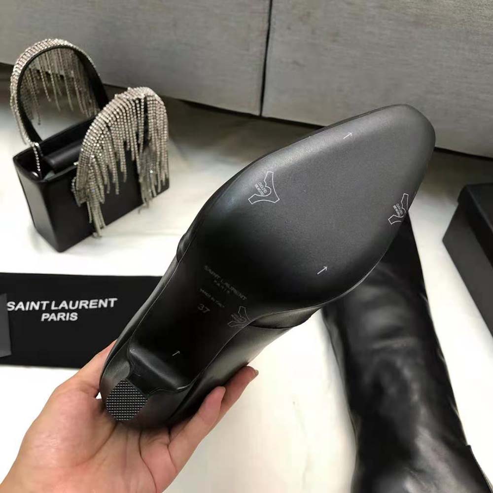 Saint Laurent YSL Women Harper Boots in Smooth Leather-Black - image 10