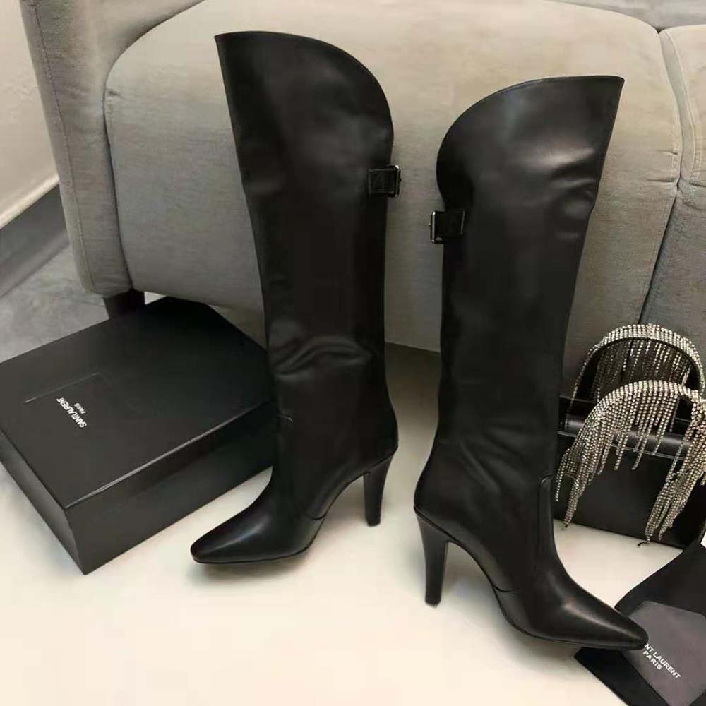 Saint Laurent YSL Women Harper Boots in Smooth Leather-Black - image 4
