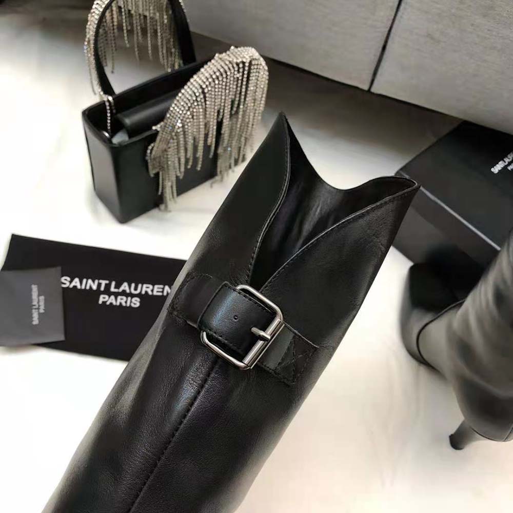 Saint Laurent YSL Women Harper Boots in Smooth Leather-Black - image 9