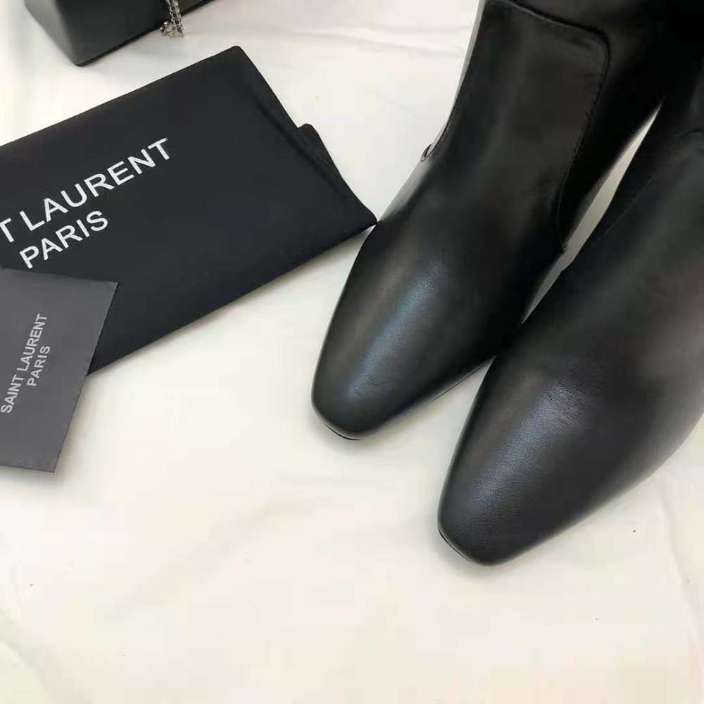 Saint Laurent YSL Women Harper Boots in Smooth Leather-Black - image 8
