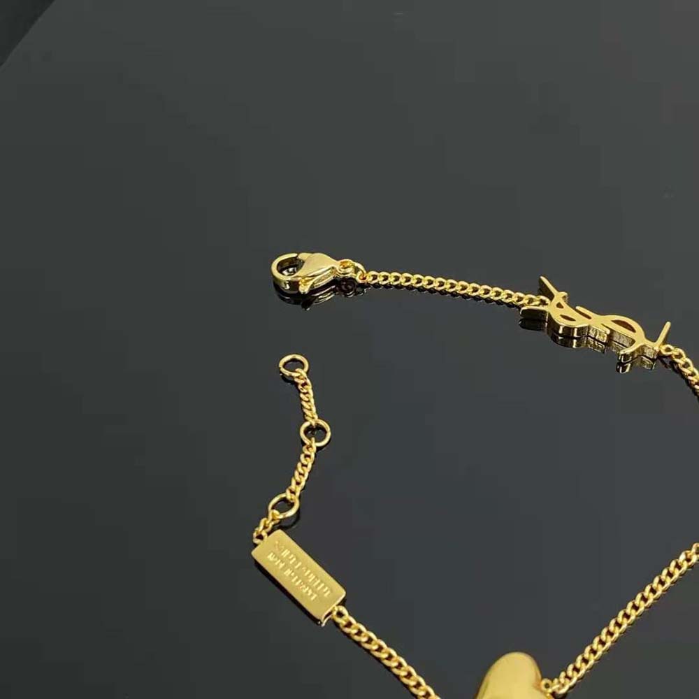 Saint Laurent YSL Women Opyum Heart Charm Bracelet in Metal - image 8