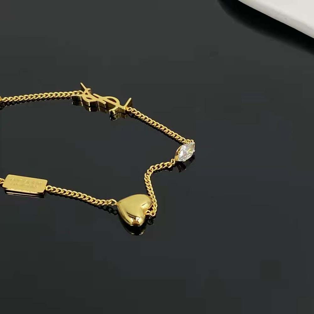 Saint Laurent YSL Women Opyum Heart Charm Bracelet in Metal - image 7
