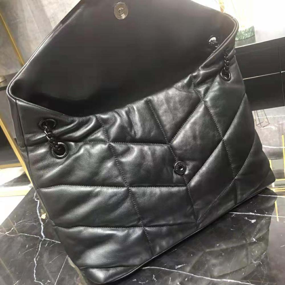 Saint Laurent YSL Women Puffer Medium Chain Bag in Quilted Lambskin-Black - image 4