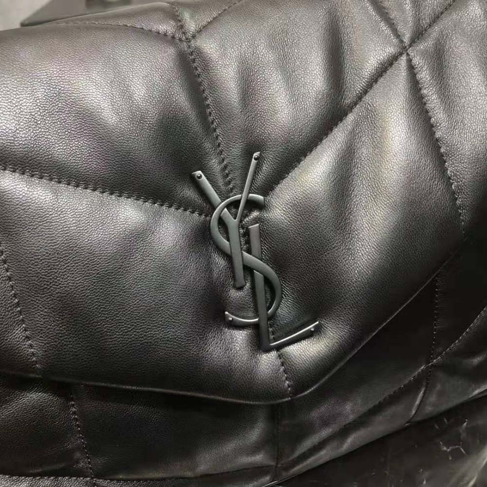 Saint Laurent YSL Women Puffer Medium Chain Bag in Quilted Lambskin-Black - image 7