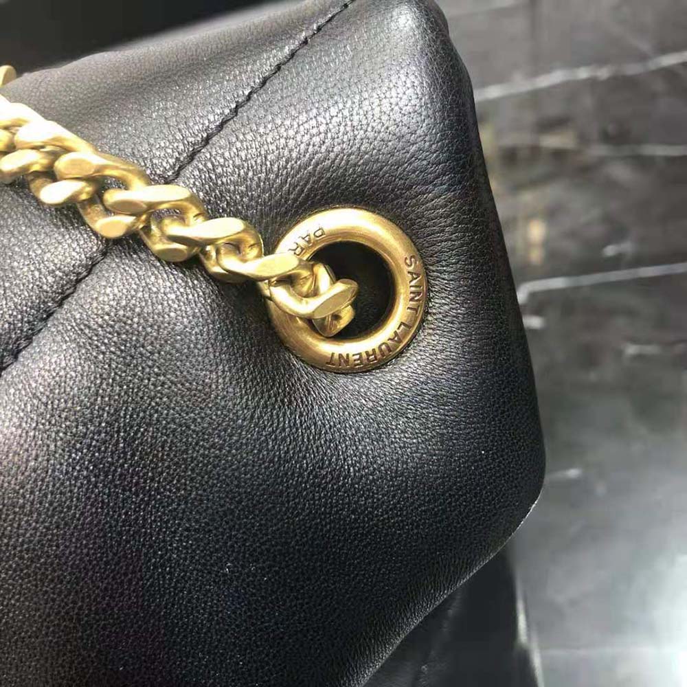 Saint Laurent YSL Women Puffer Medium Chain Bag in Quilted Lambskin-Black/Gold - image 8