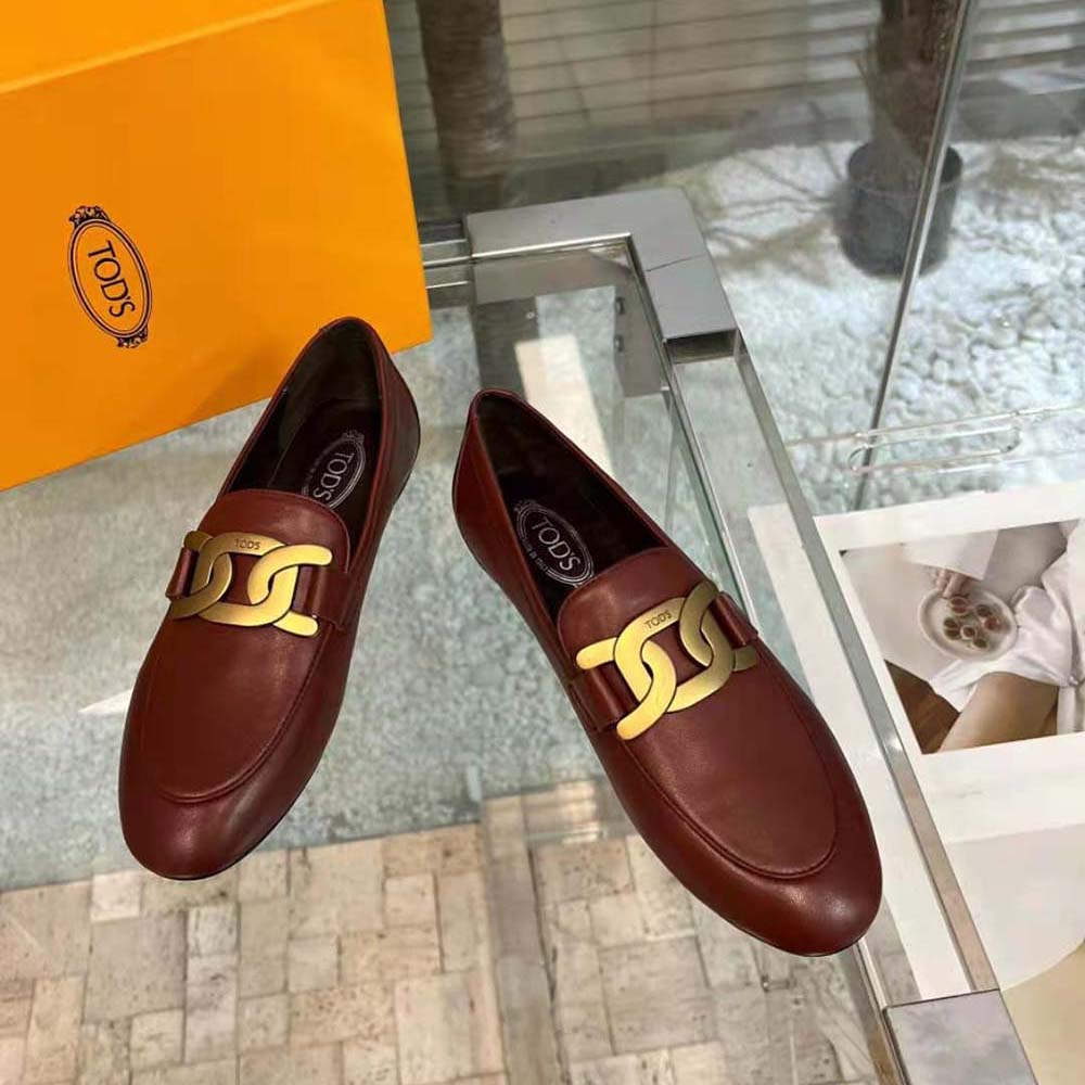 Top view showcasing sleek silhouette of TODS Women Kate Loafers