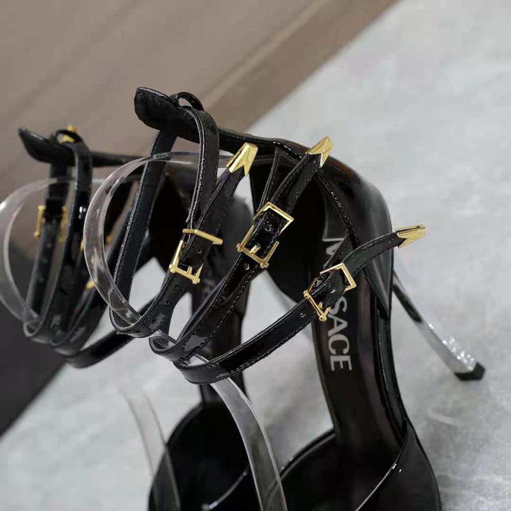 Versace Women Pin-Point Pumps in Calf Leather-Black - image 8