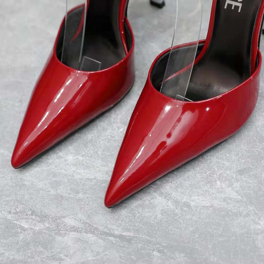 Versace Women Pin-Point Pumps in Calf Leather-Maroon - image 9