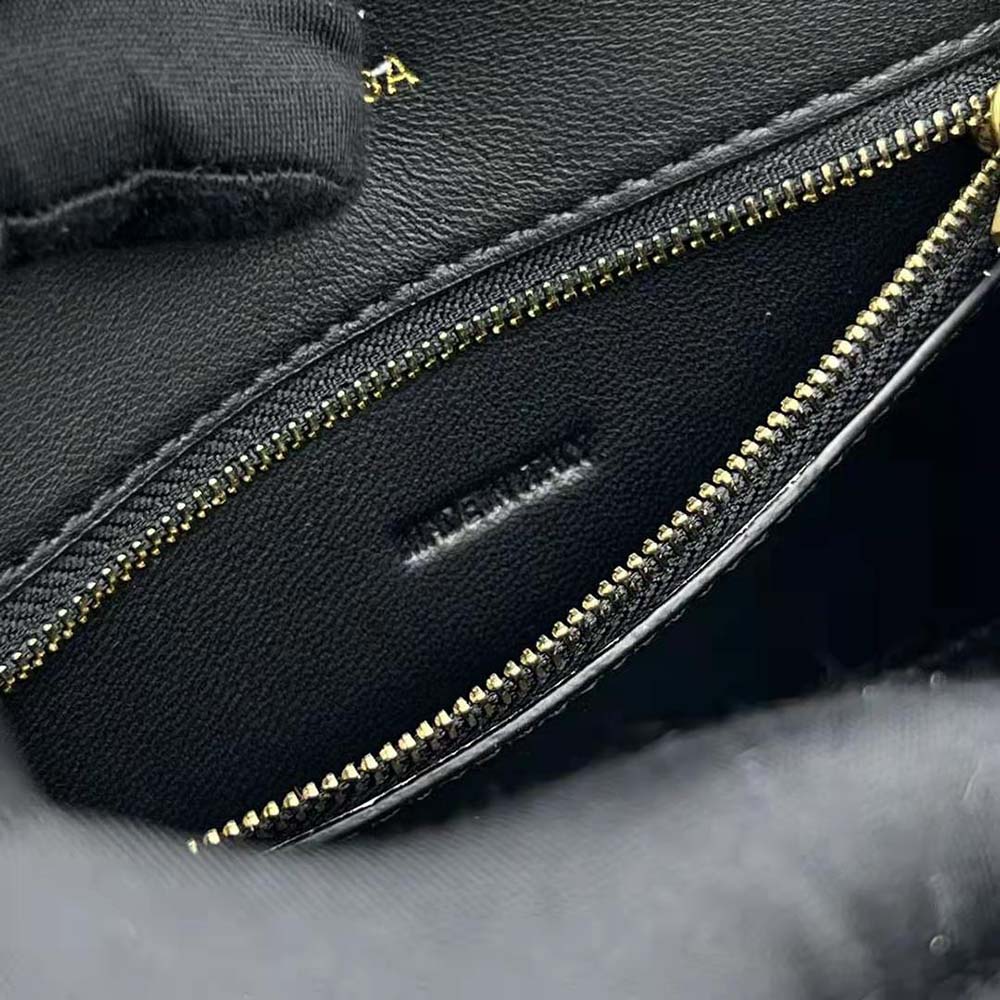 Balenciaga Women Furry Hourglass Small Handbag with Strap in Black - image 8
