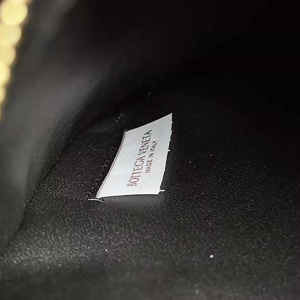 Bottega Veneta Women Cobble Shoulder Bag Small Padded Intreccio Leather-Black - image 10