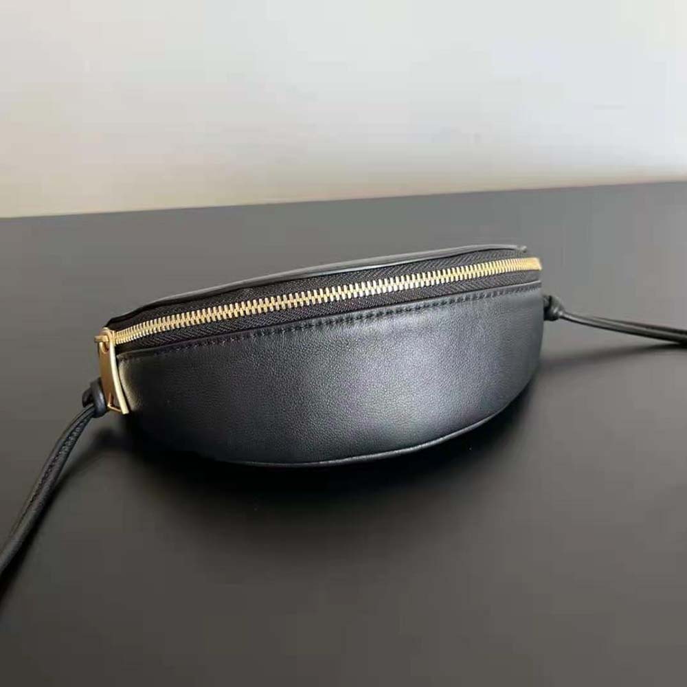 Bottega Veneta Women Intrecciato Leather Multi Pouch On Strap-Black - image 5