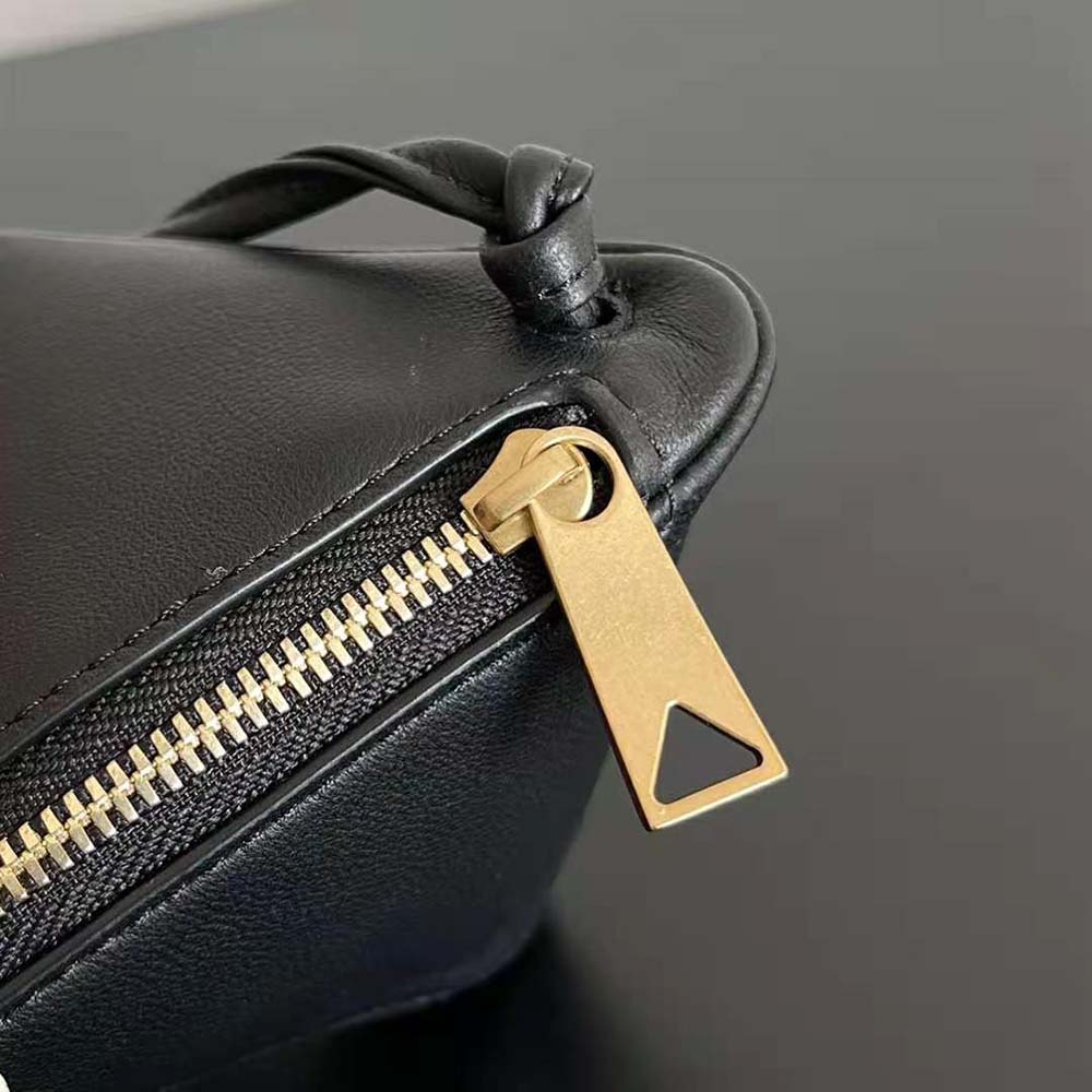 Bottega Veneta Women Intrecciato Leather Multi Pouch On Strap-Black - image 9