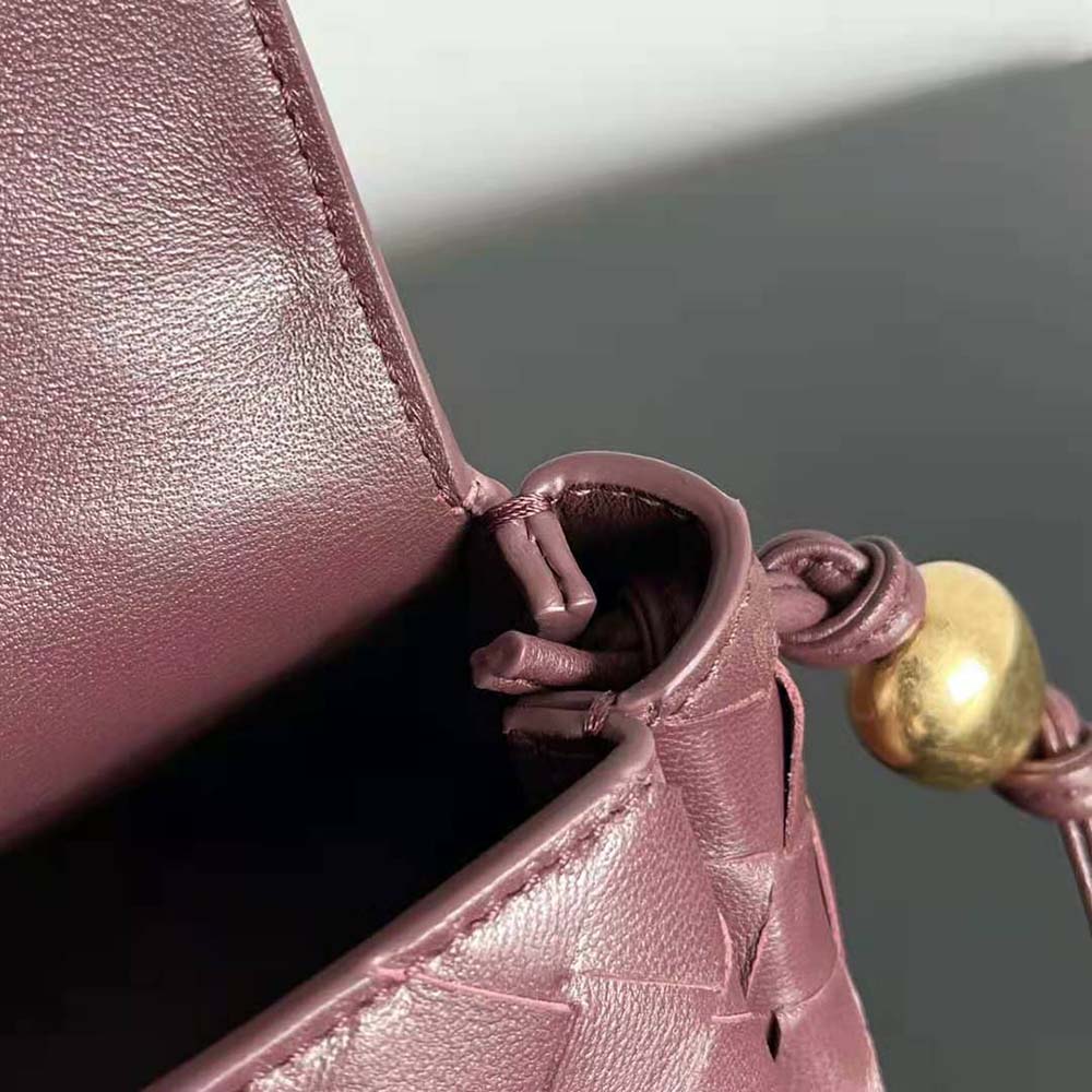 Bottega Veneta Women Intrecciato Leather Multi Pouch On Strap-Maroon - image 8