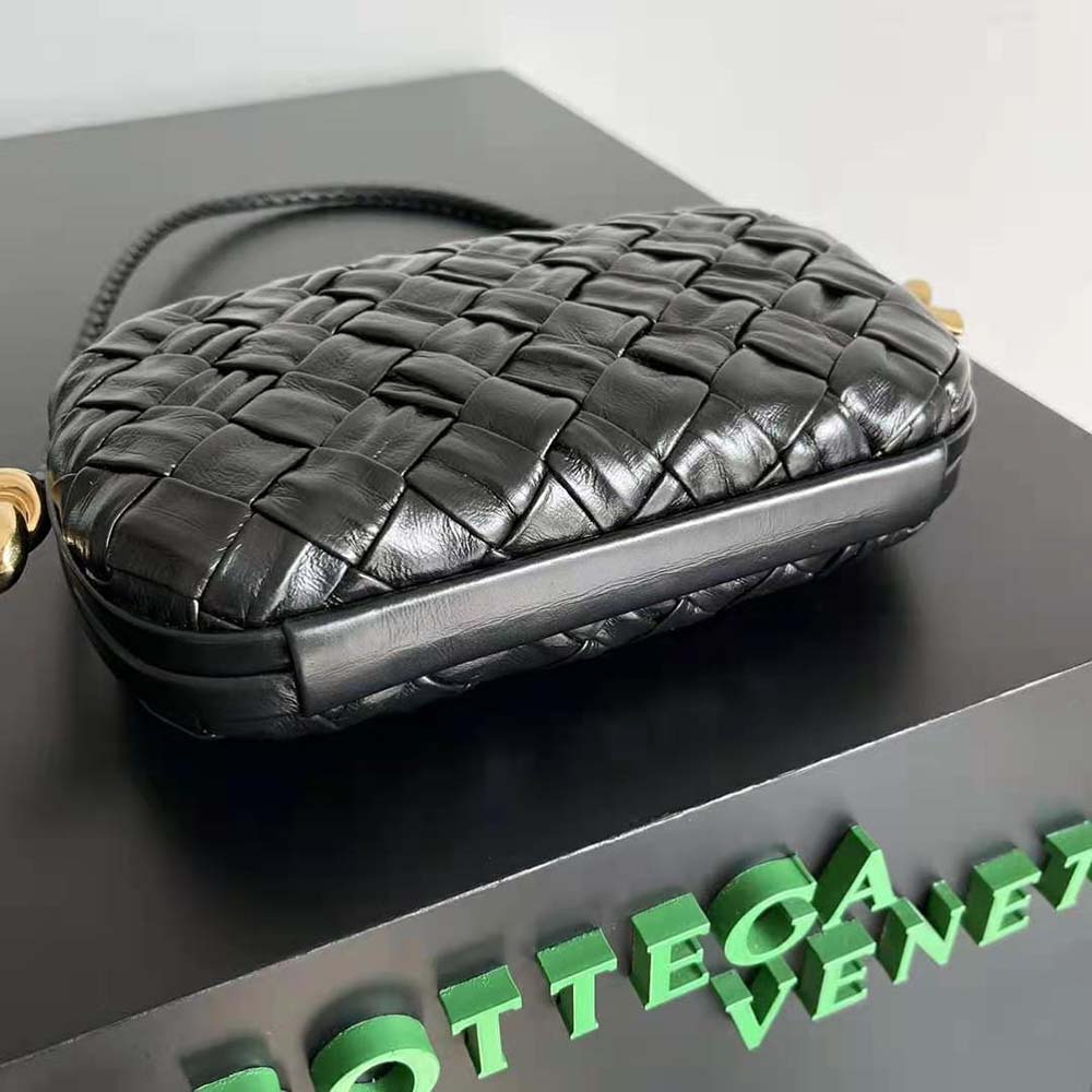 Bottega Veneta Women Knot Minaudiere On Strap-Black - image 6