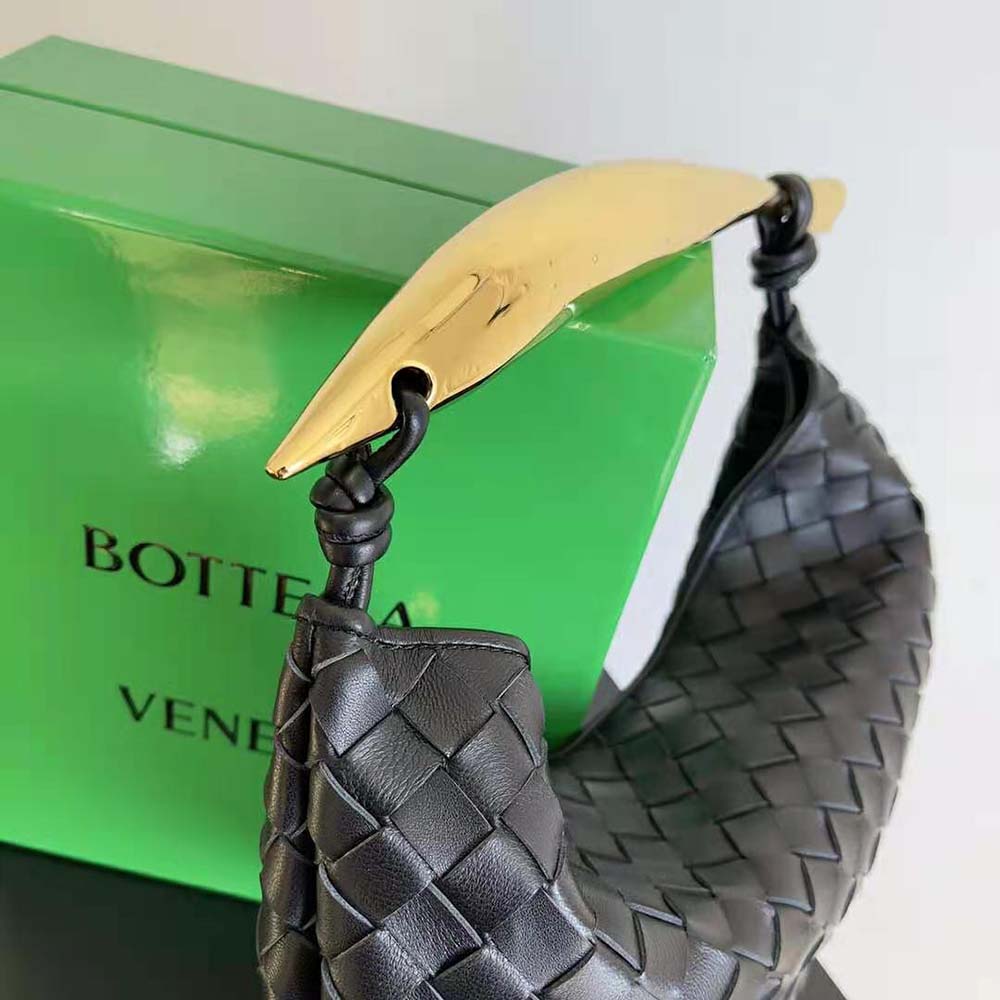 Bottega Veneta Women Sardine Top Handle Bag-Black - image 5