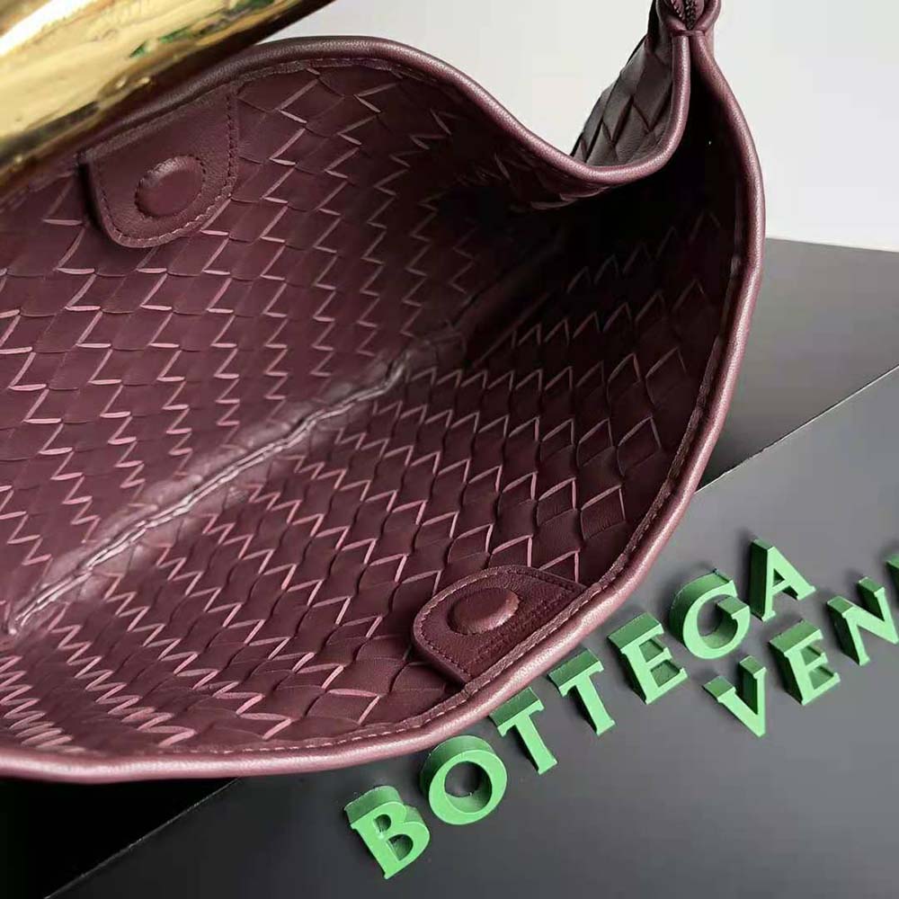 Bottega Veneta Women Sardine Top Handle Bag-Maroon - image 9
