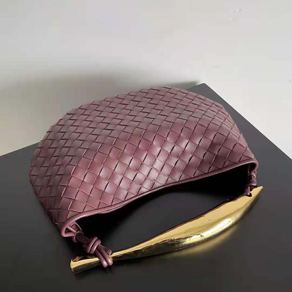 Bottega Veneta Women Sardine Top Handle Bag-Maroon - image 4
