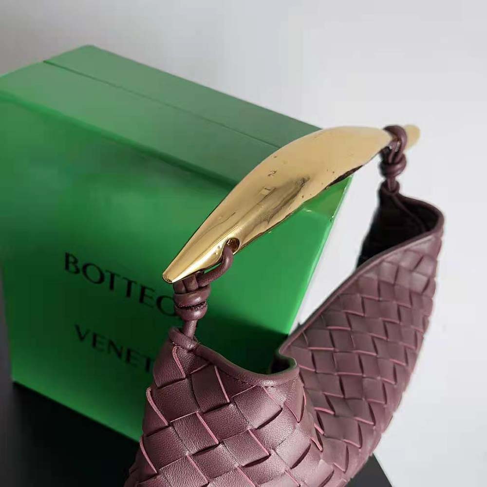 Bottega Veneta Women Sardine Top Handle Bag-Maroon - image 5