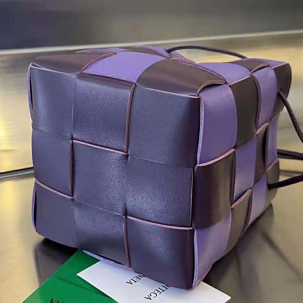 Bottega Veneta Women Small Cassette Cross-Body Bucket-Purple - image 5