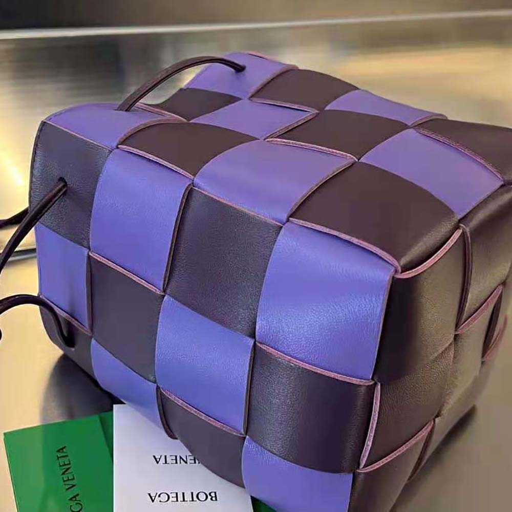 Bottega Veneta Women Small Cassette Cross-Body Bucket-Purple - image 4