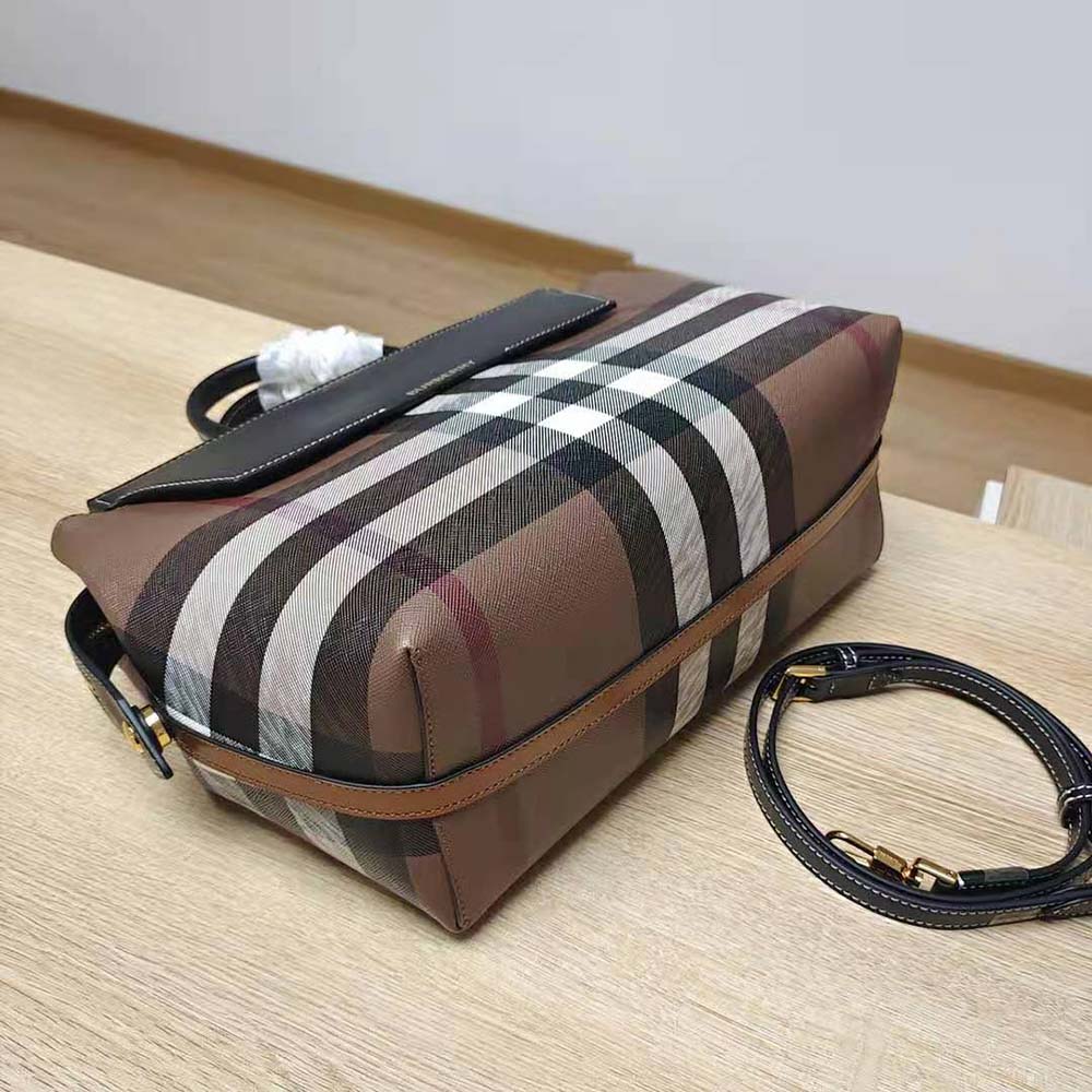 Burberry Women Check and Leather Medium Catherine Bag - image 4