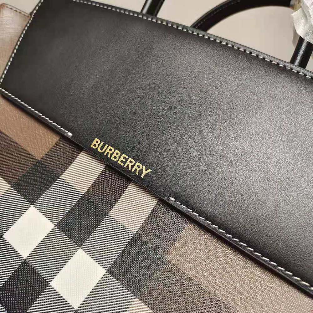 Burberry Women Check and Leather Medium Catherine Bag - image 9