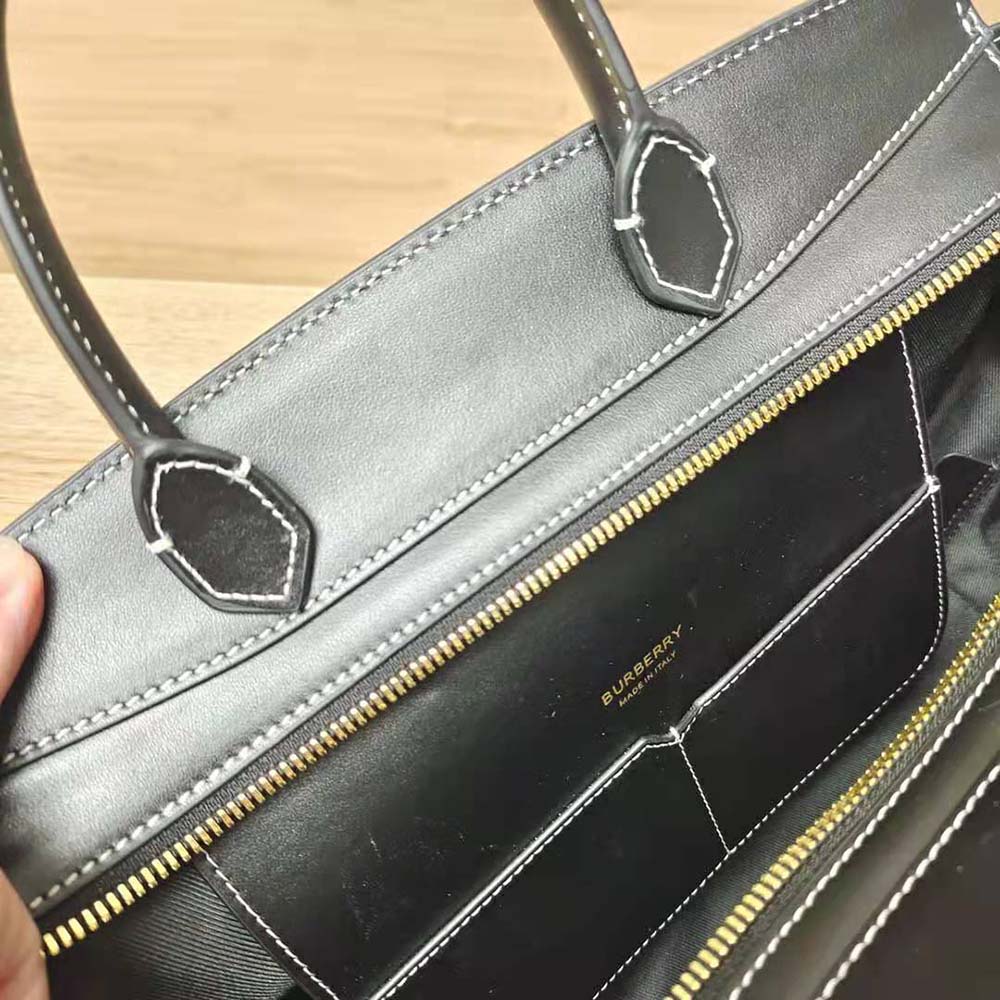 Burberry Women Check and Leather Medium Catherine Bag - image 8