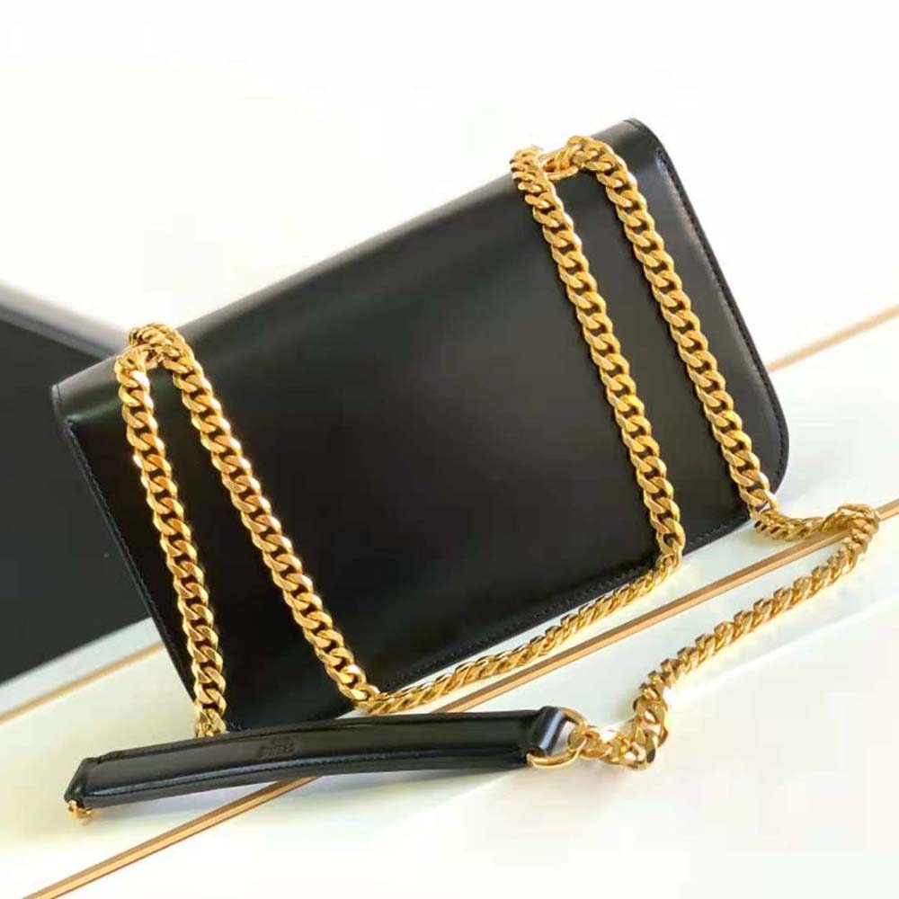 Side angle showing structured silhouette of Celine Women Medium Bag Triomphe Frame