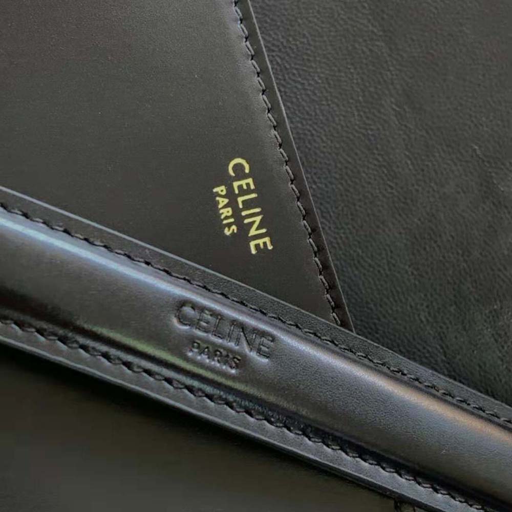 Celine Women Medium Bag Triomphe Frame in Shiny Calfskin-Black - image 10