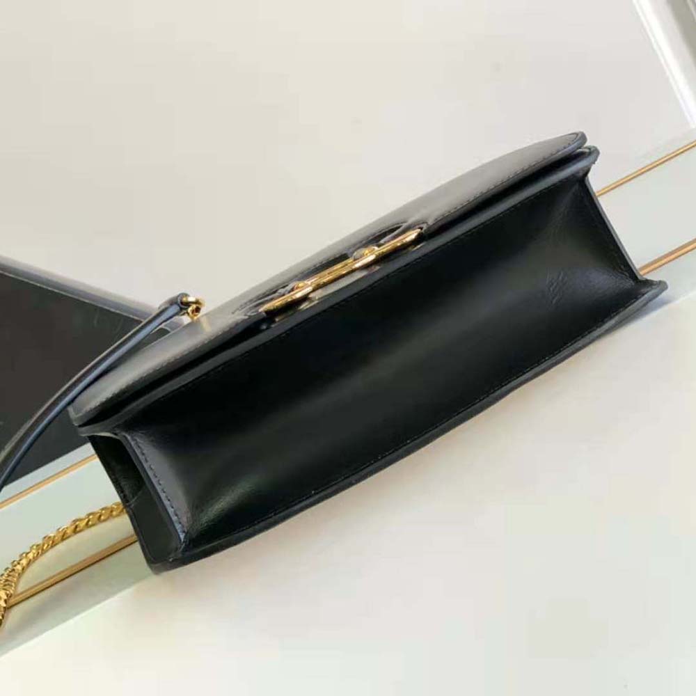 Celine Women Medium Bag Triomphe Frame in Shiny Calfskin-Black - image 4