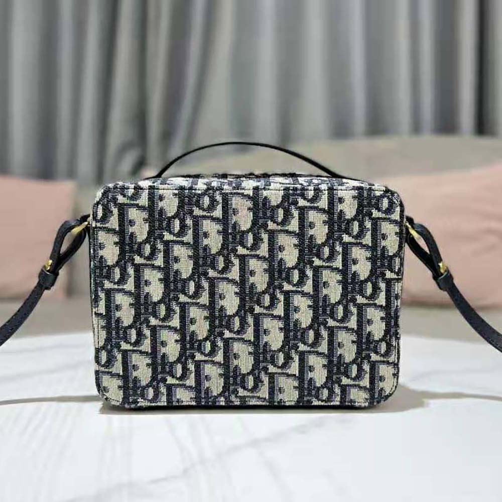 Dior Women 30 Mmontaigne Box Bag Blue Multicolor Dior Oblique Jacquard - image 4
