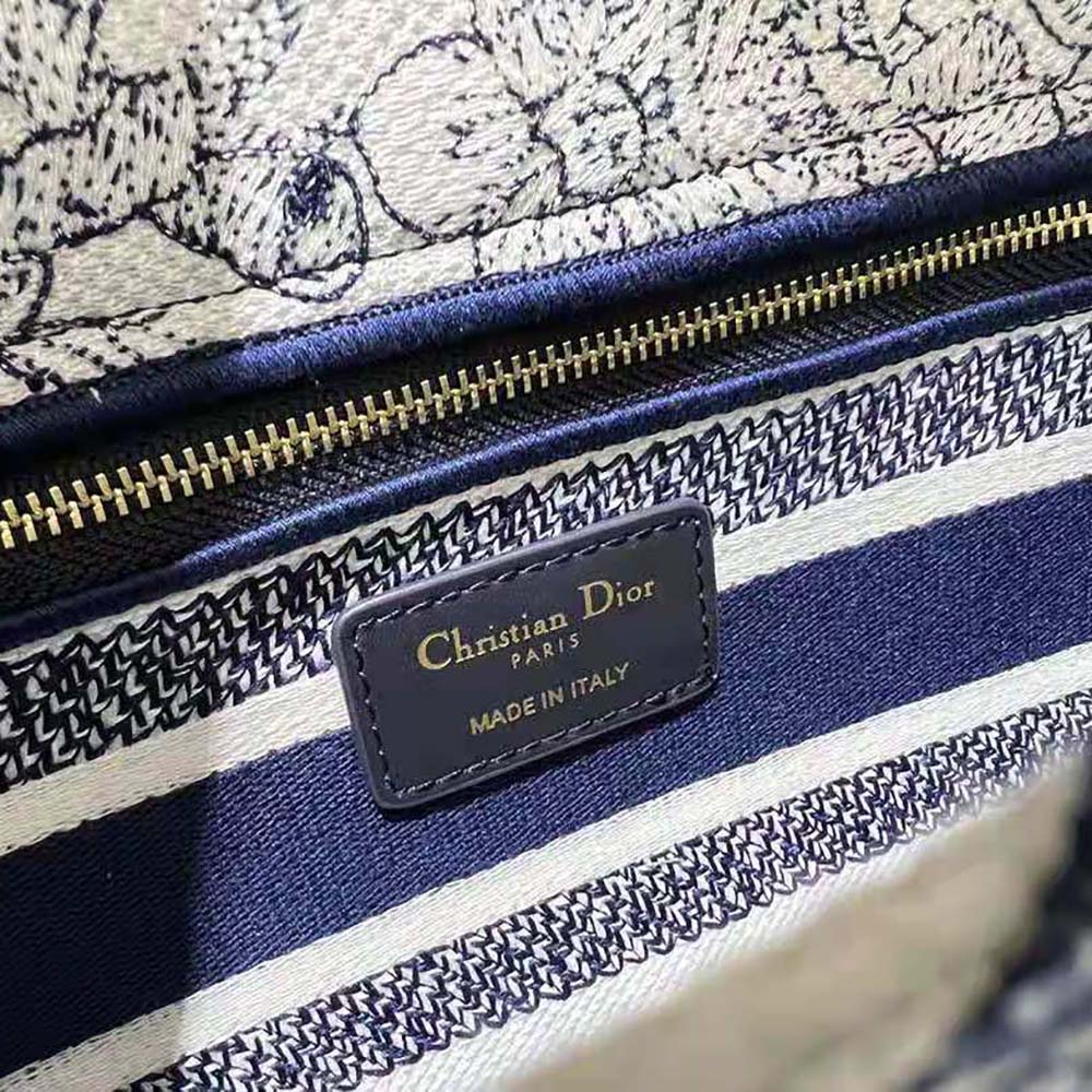 Dior Women Medium Lady D-lite Bag Blue Multicolor Rêve D’Infini Embroidery - image 10