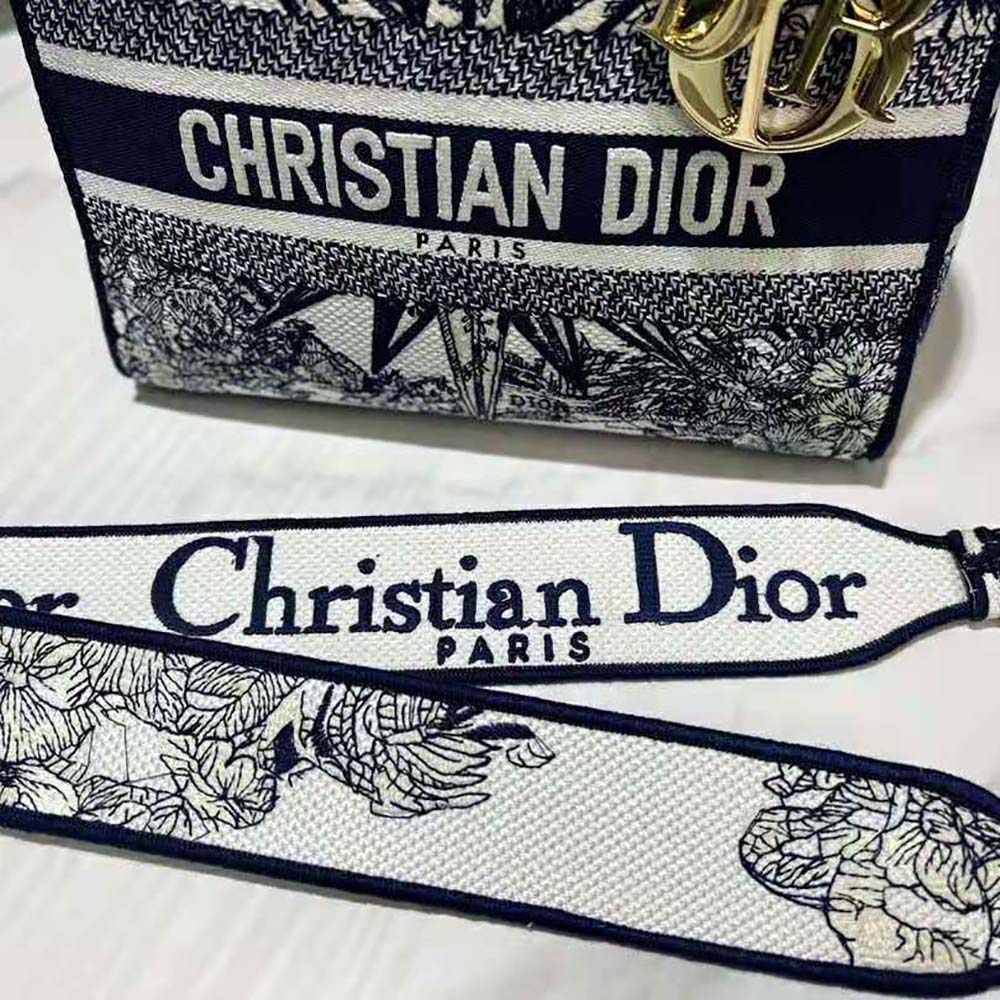 Dior Women Medium Lady D-lite Bag Blue Multicolor Rêve D’Infini Embroidery - image 7