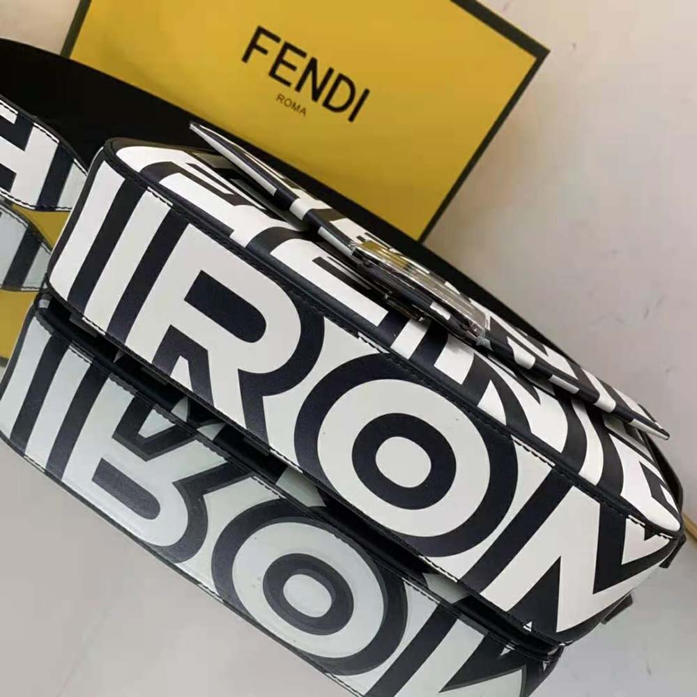 Fendi Women Baguette Two-Tone Leather Fendi Roma Capsule Bag - image 7