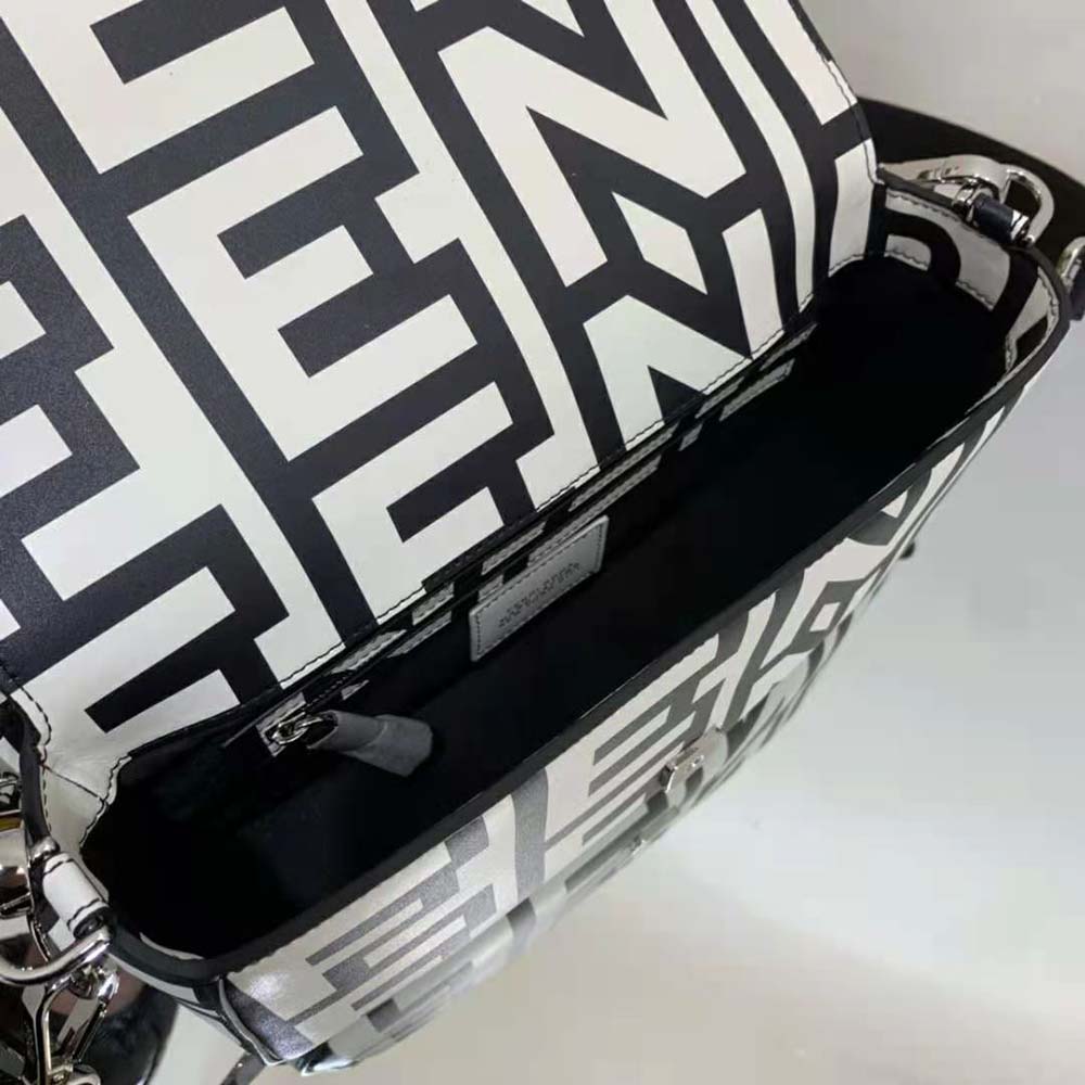 Fendi Women Baguette Two-Tone Leather Fendi Roma Capsule Bag - image 10