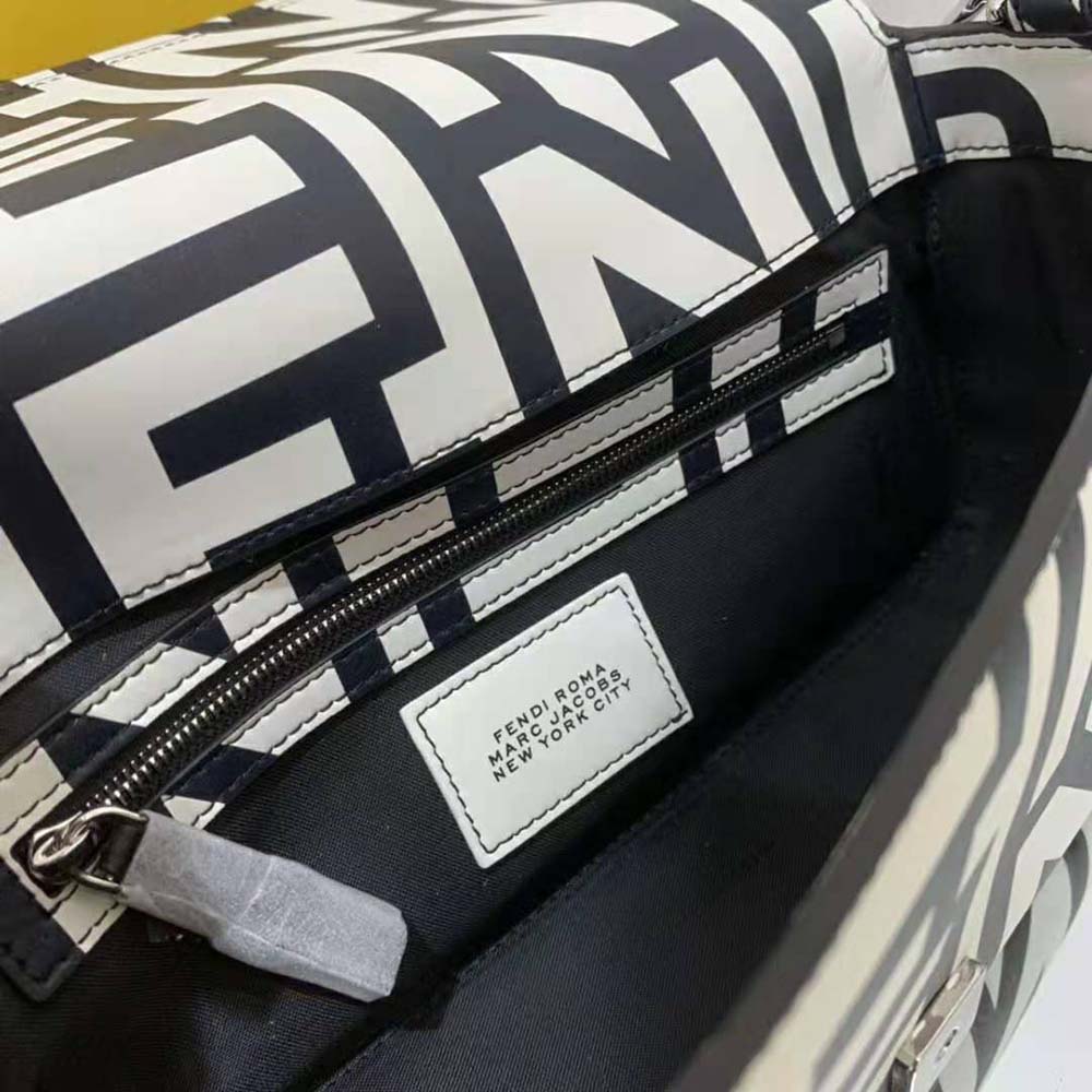 Fendi Women Baguette Two-Tone Leather Fendi Roma Capsule Bag - image 9