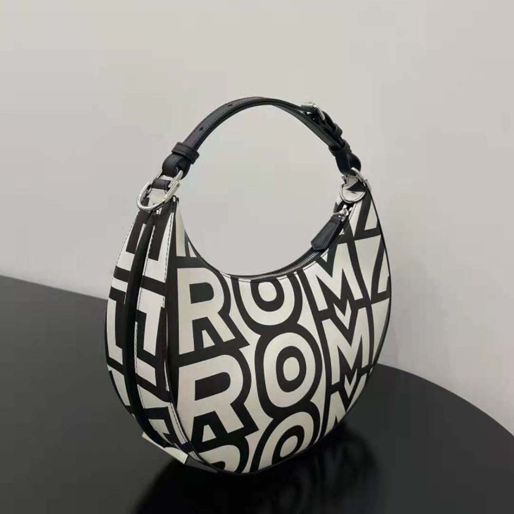 Fendi Women Fendigraphy Small Two-Tone Printed Leather Fendi Roma Capsule Bag - image 4
