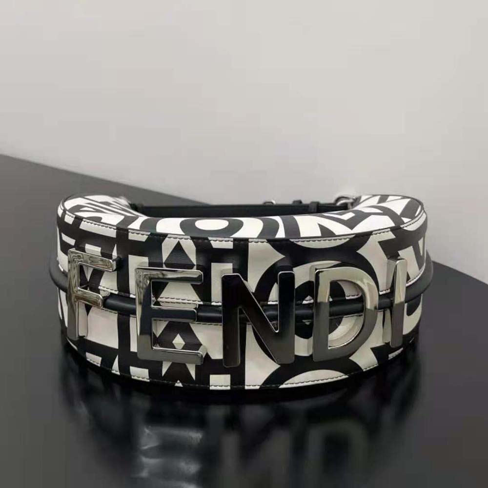 Fendi Women Fendigraphy Small Two-Tone Printed Leather Fendi Roma Capsule Bag - image 6