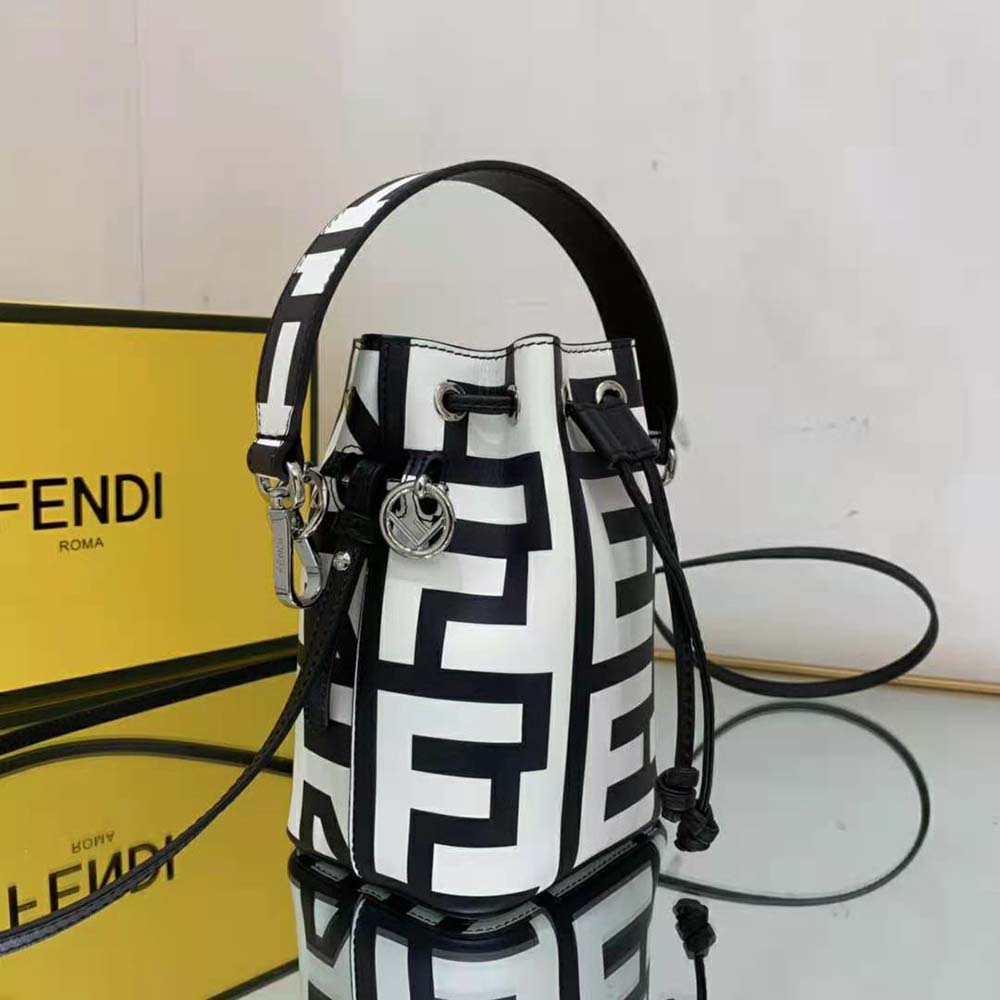 Fendi Women Mon Tresor Two-Tone Printed Leather Fendi Roma Capsule Mini-Bag - image 5