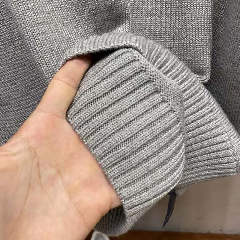 Prada Men Wool and Cashmere Crew-Neck Sweater-Gray - image 6