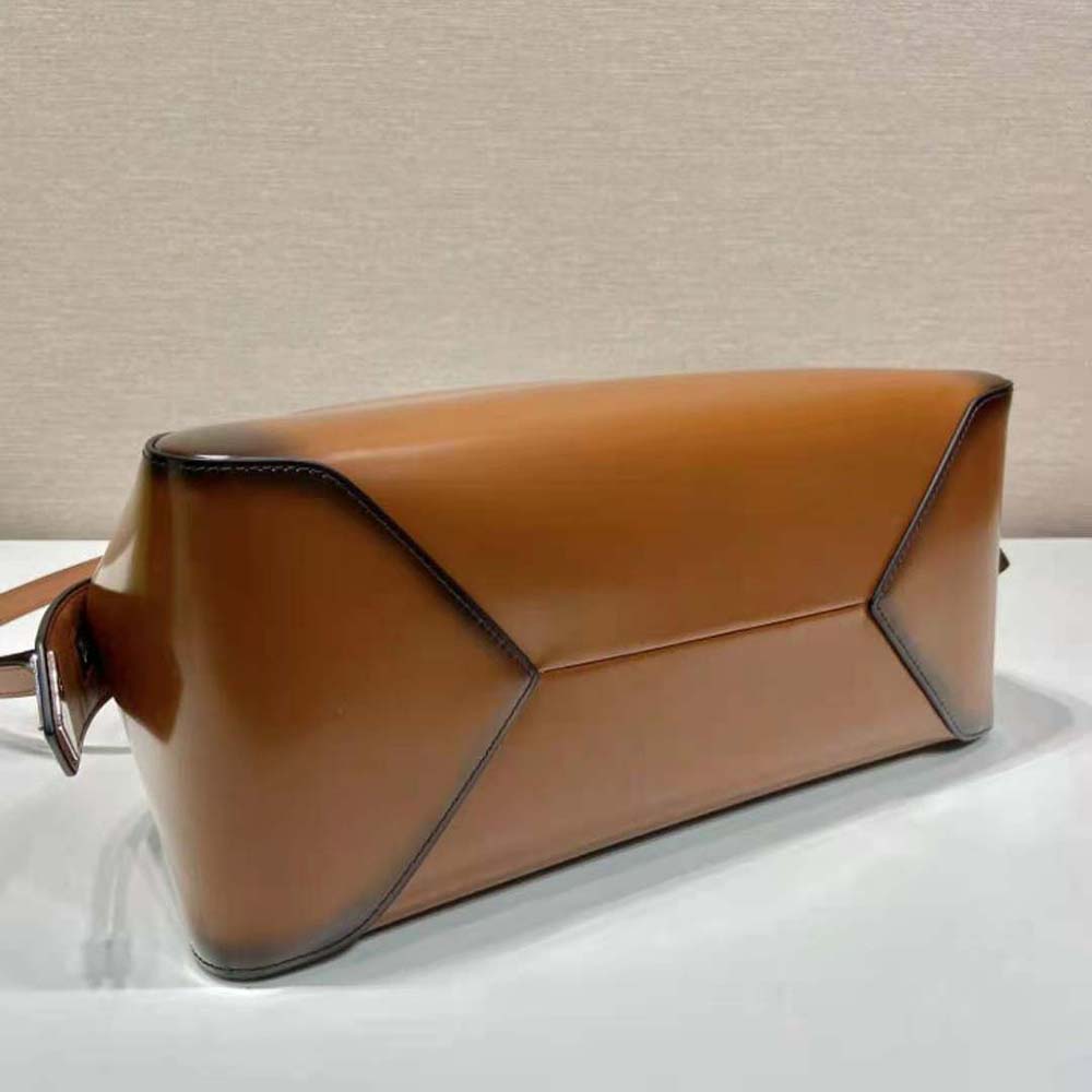 Prada Women Medium Brushed Leather Prada Supernova Handbag-Brown - image 5