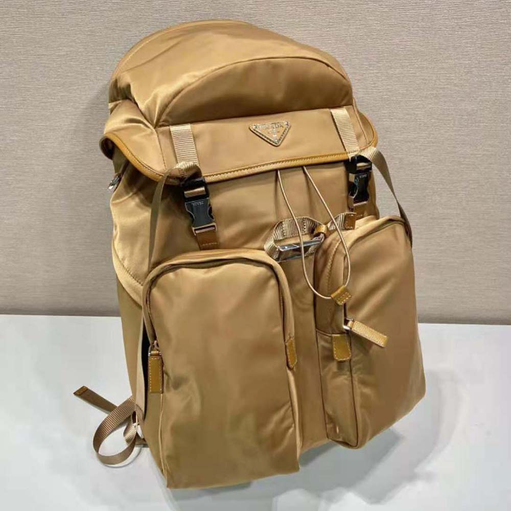 Prada Women Re-Nylon and Saffiano Leather Backpack-Brown - image 5