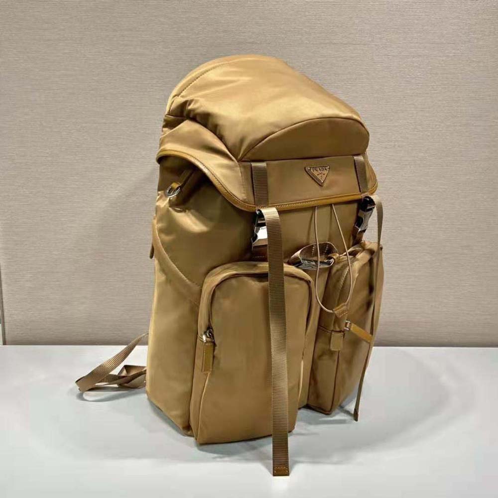 Prada Women Re-Nylon and Saffiano Leather Backpack-Brown - image 4