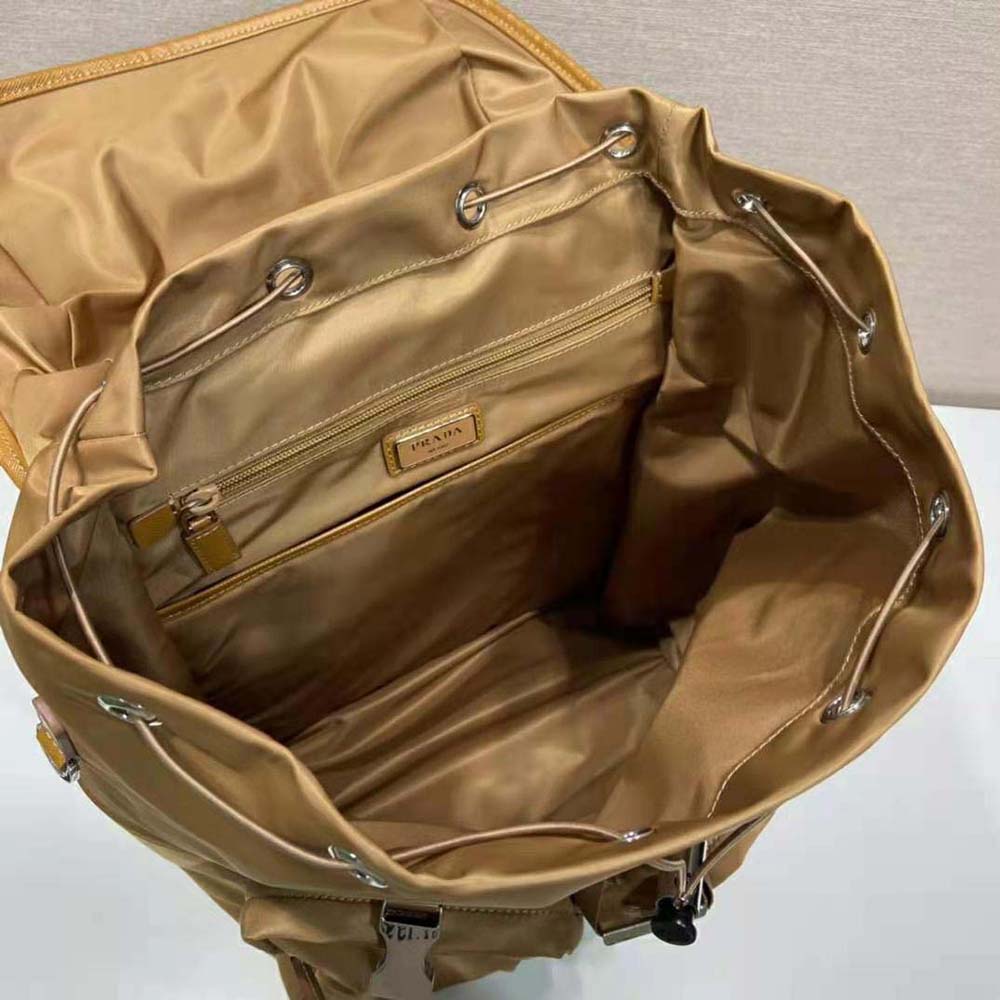 Prada Women Re-Nylon and Saffiano Leather Backpack-Brown - image 7