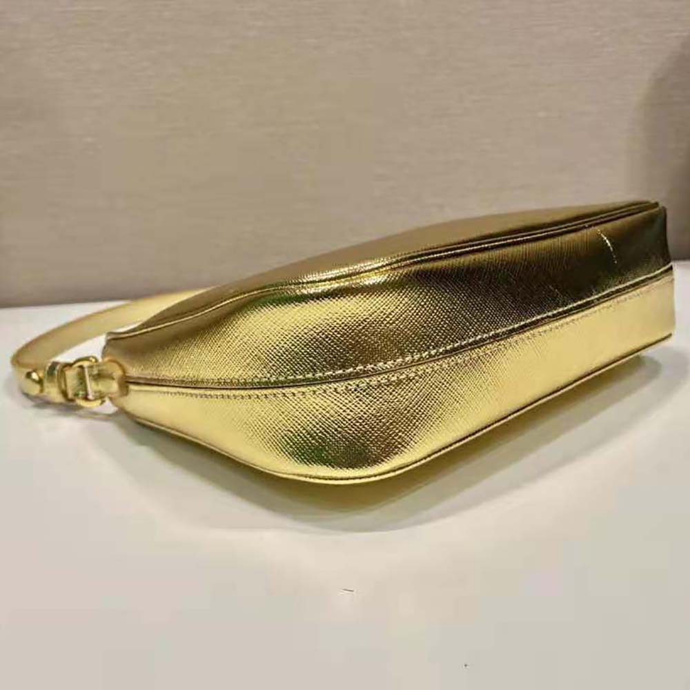 Prada Women Saffiano Leather Mini Bag-Gold - image 7